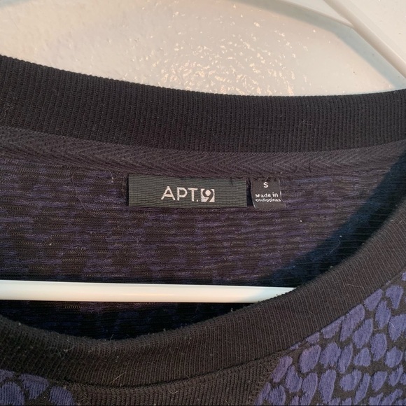 Apt. 9 Sweater Dress Navy Black Giraffe Print - Picture 9 of 10